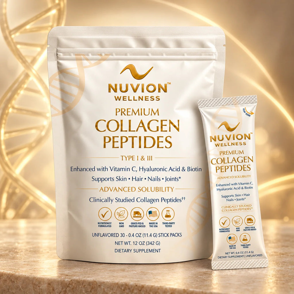 Nuvion Wellness Premium Collagen Peptides – Unflavored | 30 Stick Packs