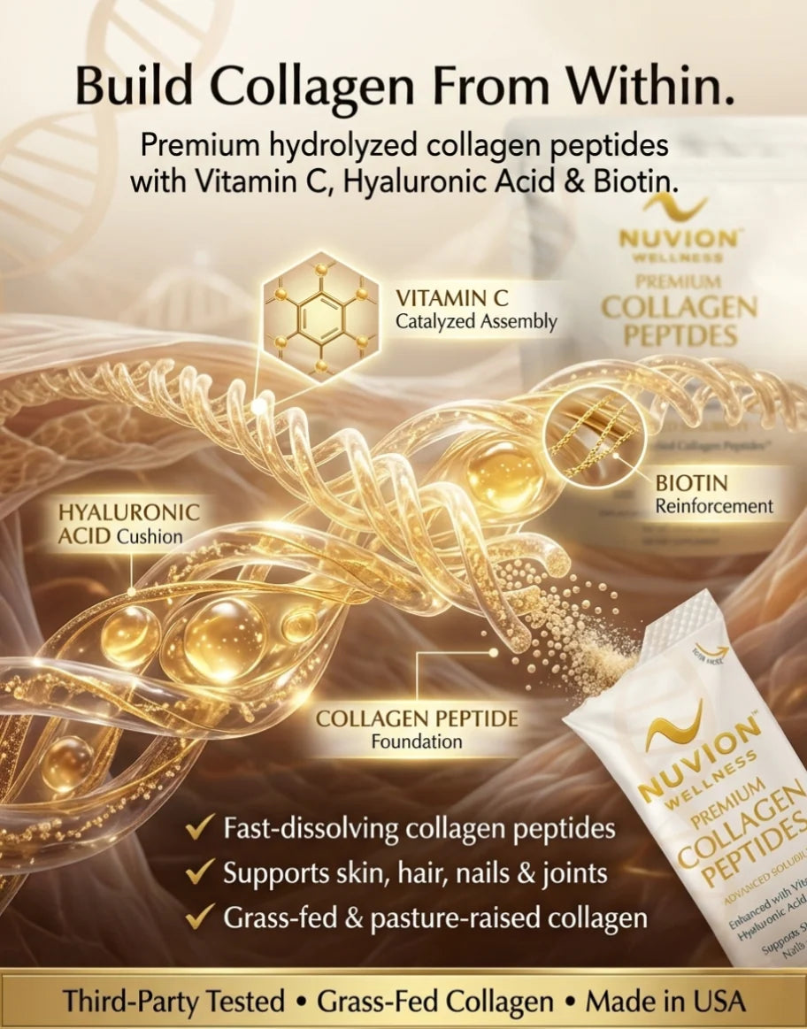 Nuvion Wellness Premium Collagen Peptides – Unflavored | 30 Stick Packs