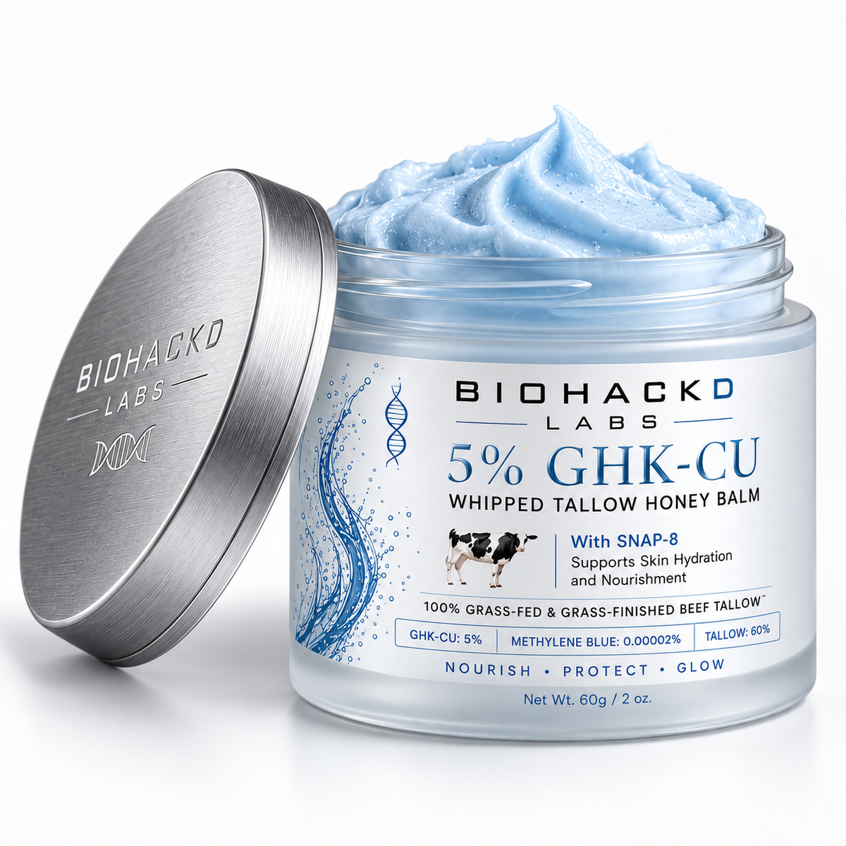 5% GHK-Cu Whipped Tallow Honey Balm