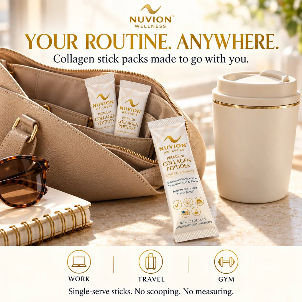 Nuvion Wellness Premium Collagen Peptides – Unflavored | 30 Stick Packs